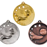 Fußball Medaille gold silber bronze