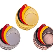 Medaille Ø 40 mm in  Gold, Silber und Bronze