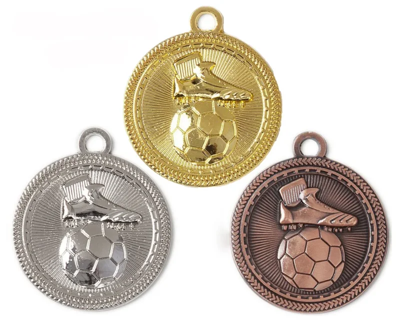 Fußball Medaille gold silber bronze