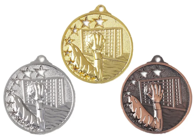 Fußball Medaille gold silber bronze