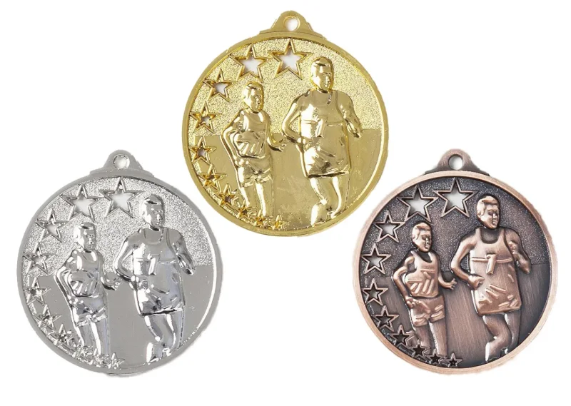 Fußball Medaille gold silber bronze