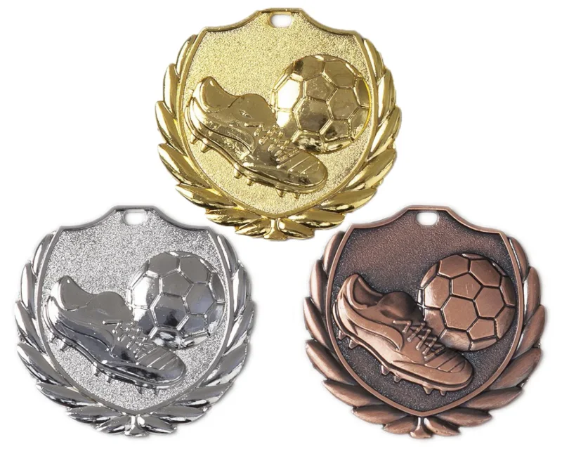 Fußball Medaille gold silber bronze
