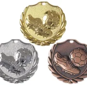 Fußball Medaille gold silber bronze