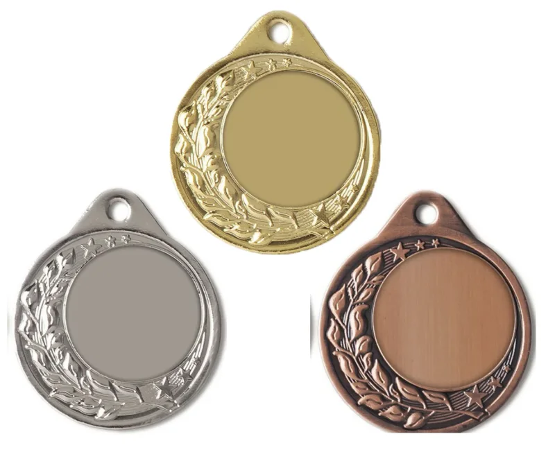 Medaille Ø 40 mm in  Gold, Silber und Bronze