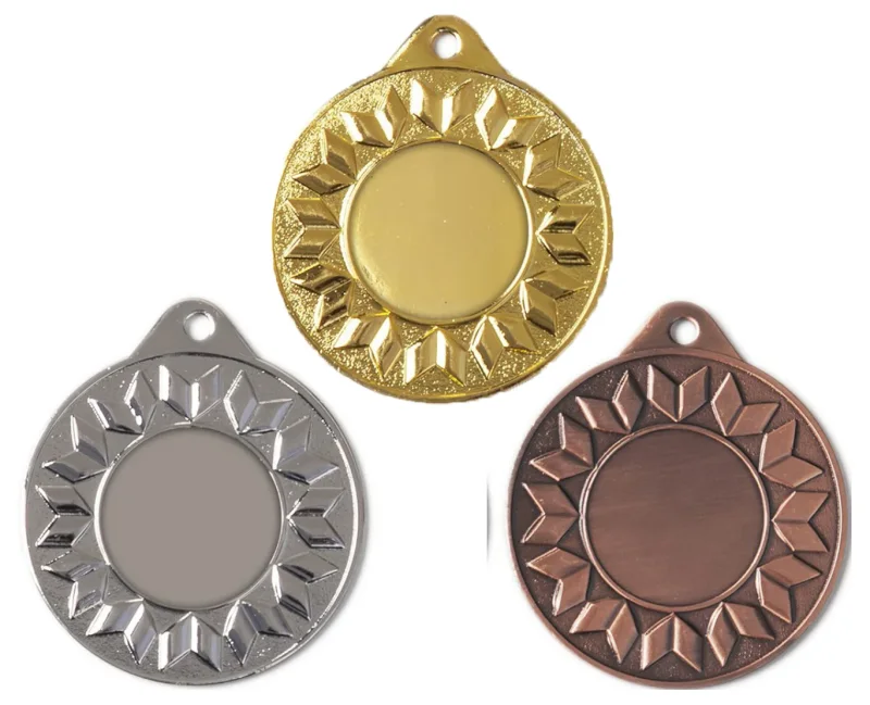 Medaille Ø 40 mm in  Gold, Silber und Bronze