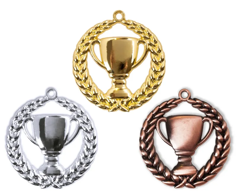 Medaille Gold Silber Bronze neutral