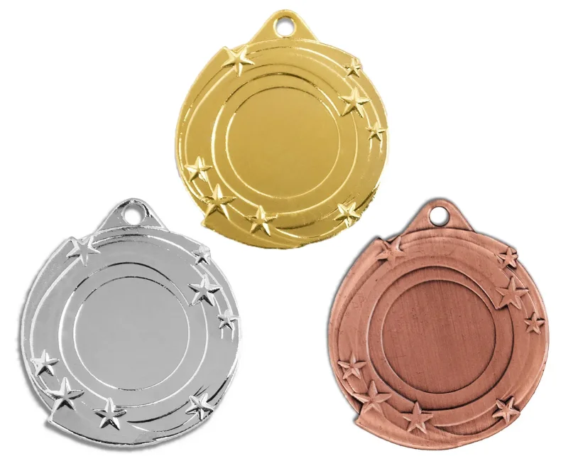 Medaille Ø 40 mm in  Gold, Silber und Bronze