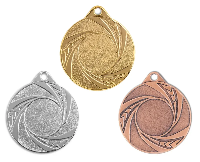 Medaille Ø 40 mm in  Gold, Silber und Bronze