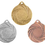 Medaille Ø 40 mm in  Gold, Silber und Bronze