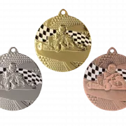 Go-Kart Medaille Kart gold silber bronze