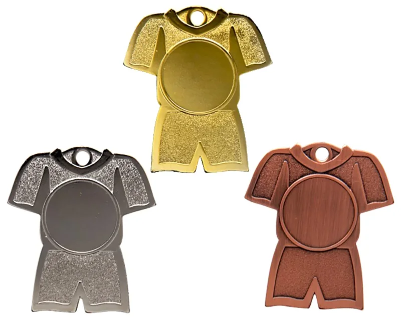 Medaille Fußball gold silber bronze Fußballtrikot