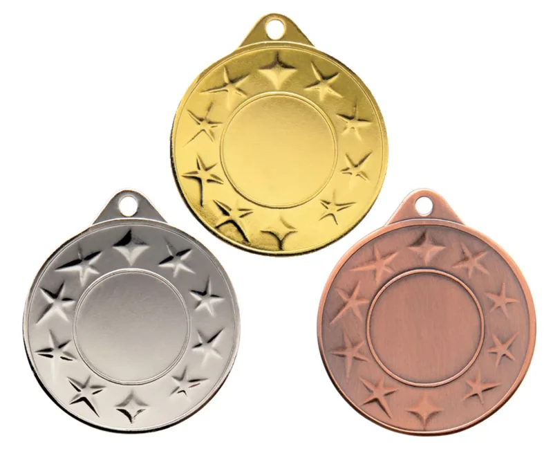 Medaille Ø 40 mm in  Gold, Silber und Bronze