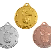 Fußball Medaille gold silber bronze