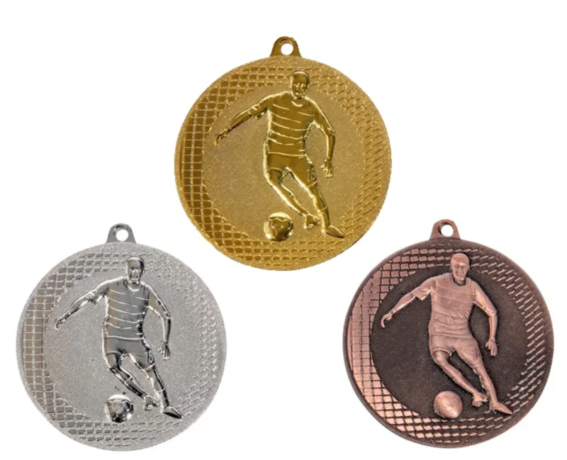 Fußball Medaille gold silber bronze
