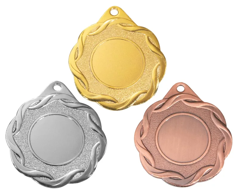 Medaille Ø 40 mm in  Gold, Silber und Bronze