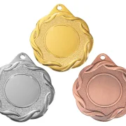 Medaille Ø 40 mm in  Gold, Silber und Bronze