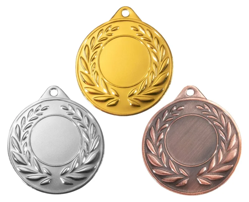 Medaille Ø 40 mm in  Gold, Silber und Bronze