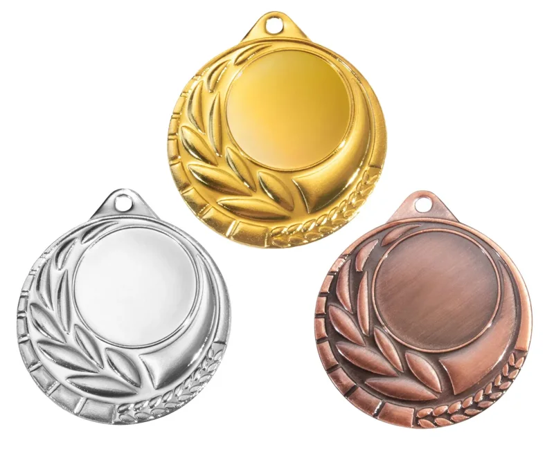 Medaille Ø 40 mm in  Gold, Silber und Bronze