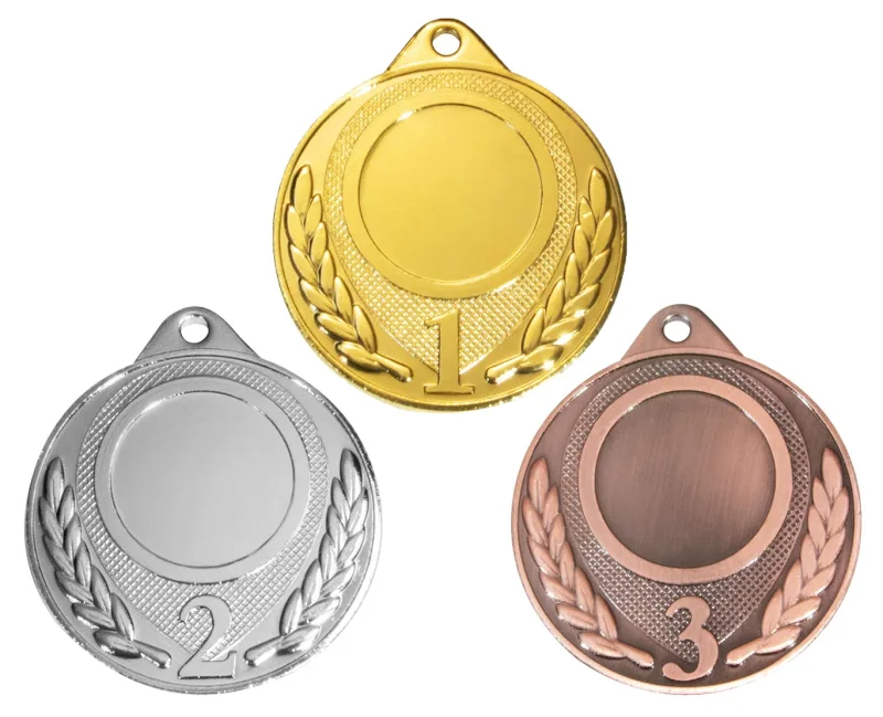 Medaille Ø 40 mm in  Gold, Silber und Bronze