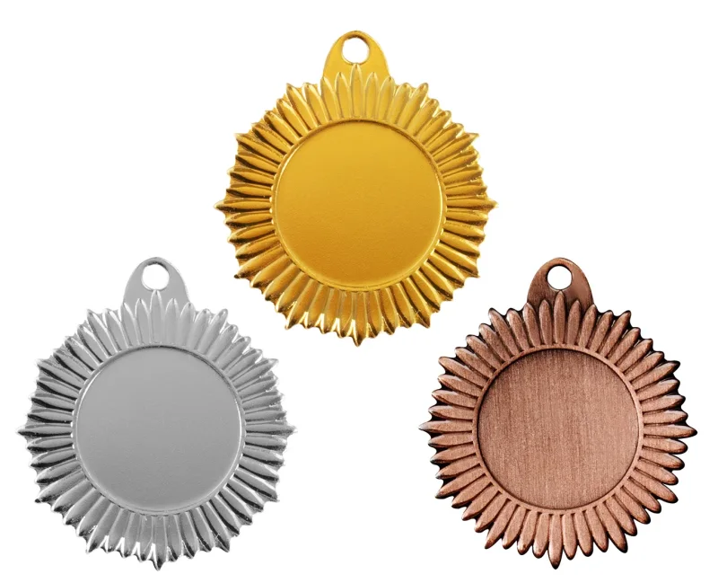 Medaille Ø 40 mm in  Gold, Silber und Bronze