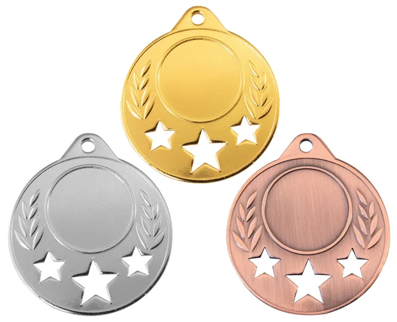 Medaille Ø 40 mm in  Gold, Silber und Bronze