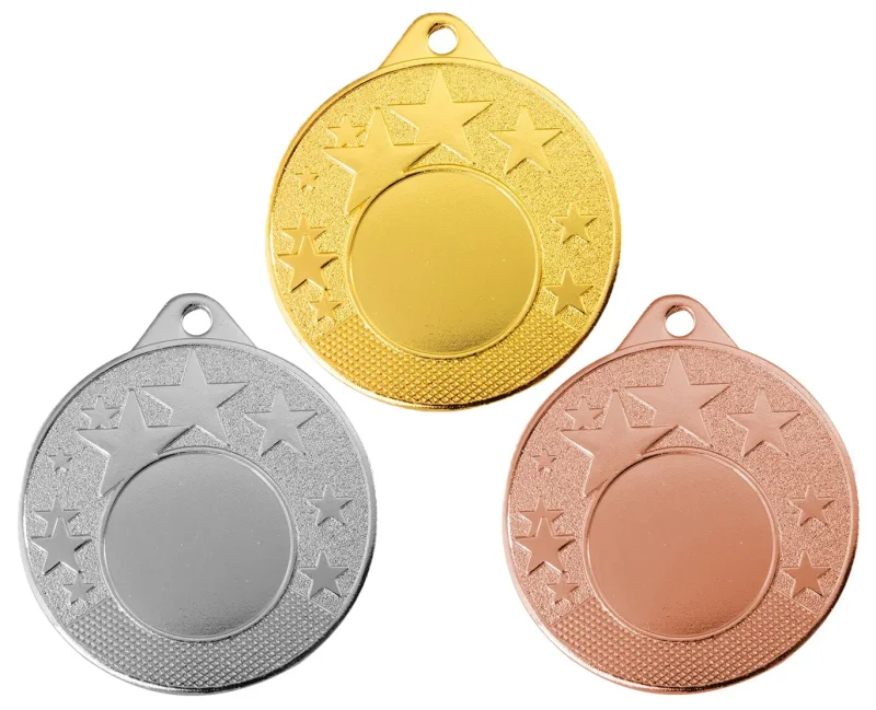 Medaille Ø 40 mm in  Gold, Silber und Bronze
