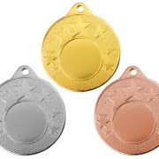 Medaille Ø 40 mm in  Gold, Silber und Bronze
