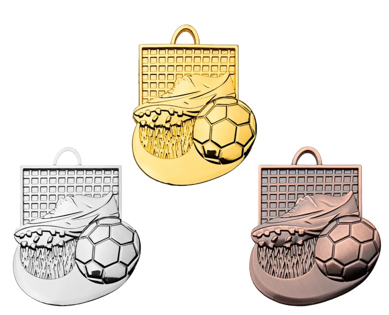 Fußball Medaille gold silber bronze