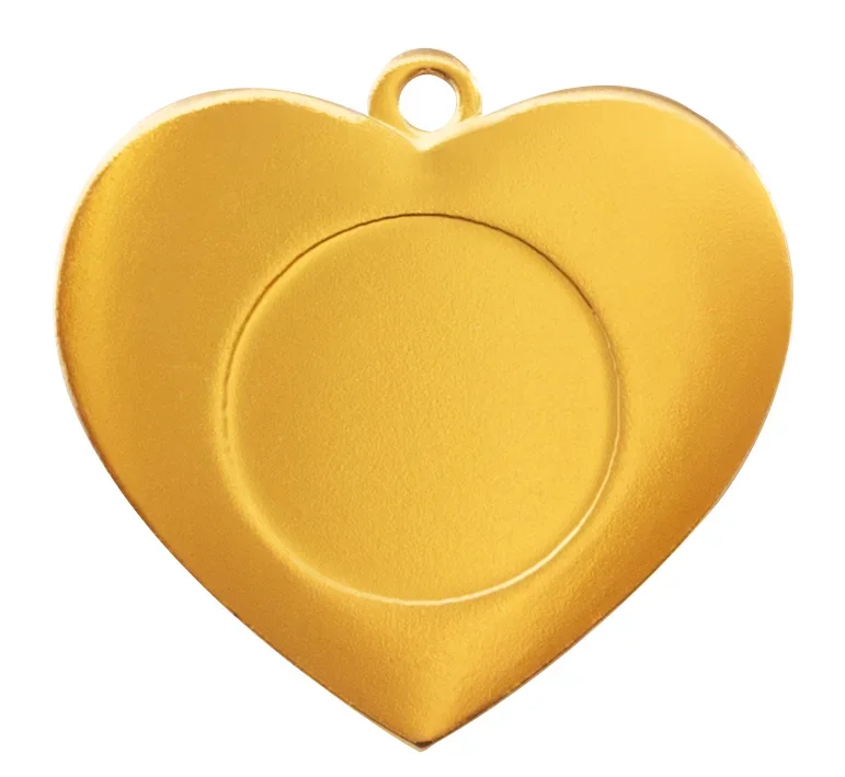 Medaille Herz Ø 50mm gold silber bronze