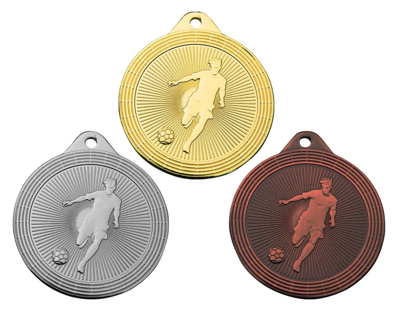 Fußball Medaille gold silber bronze