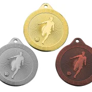 Fußball Medaille gold silber bronze