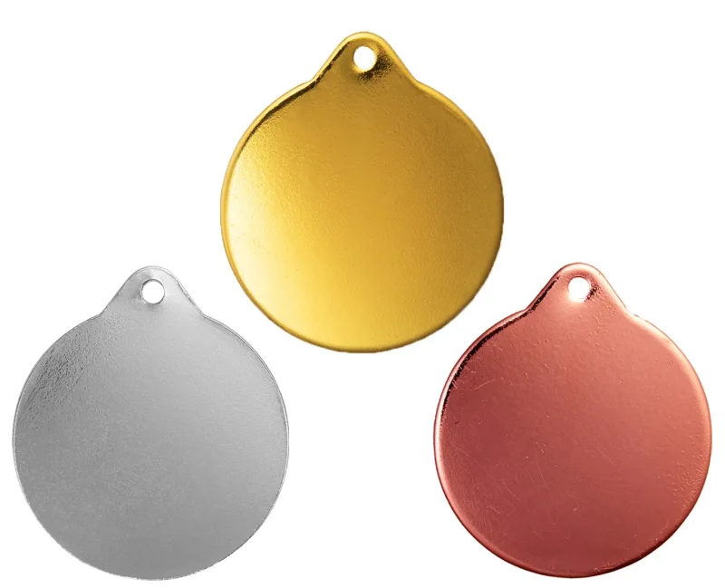 Medaille Ø 40 mm in  Gold, Silber und Bronze