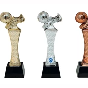 Fußball Pokal, Trophäe Fußball Gold Silber Bronze