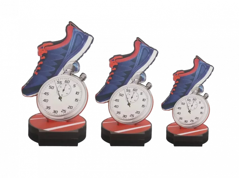 PDR Wooden trophy-running in 3 sizes 18 pieces