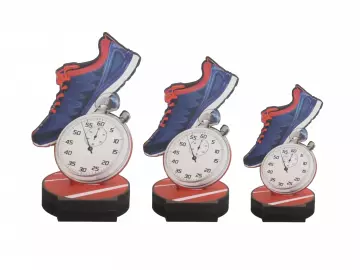 PDR Wooden trophy-running in 3 sizes 18 pieces