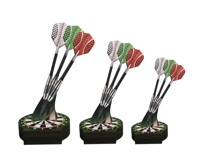 PDR Wooden trophy-darts in 3 sizes 10 pieces