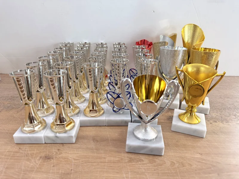 PDR Mix of trophies in various shapes 125 pieces