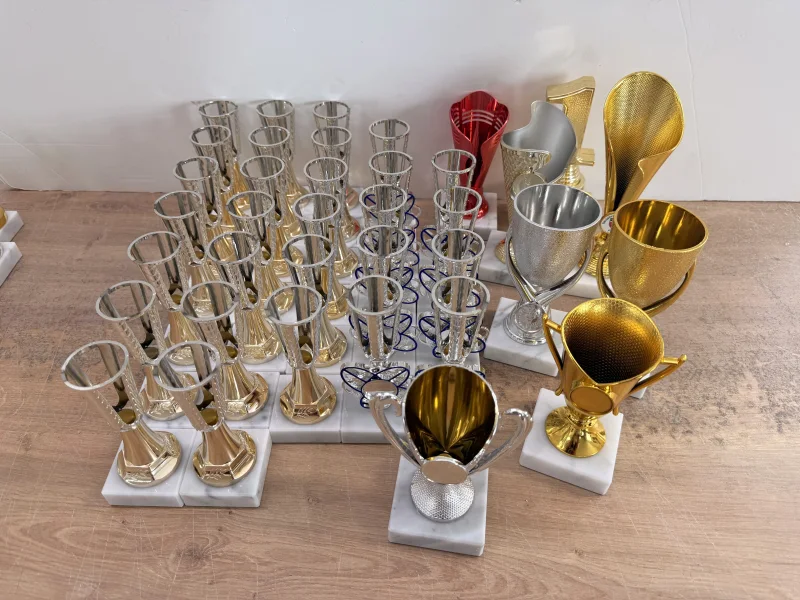PDR Mix of trophies in various shapes 125 pieces
