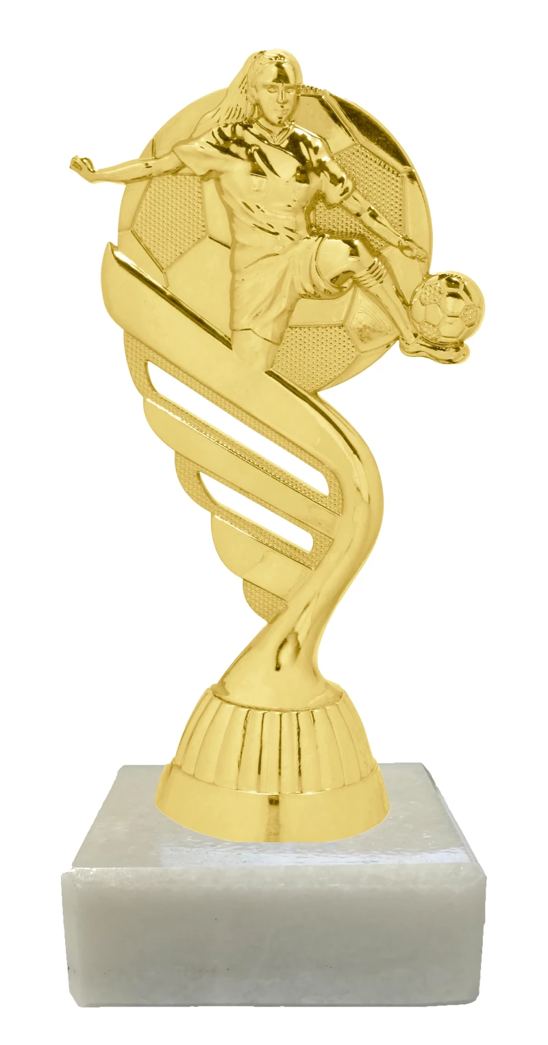 Figur Fußballspielerin Gold