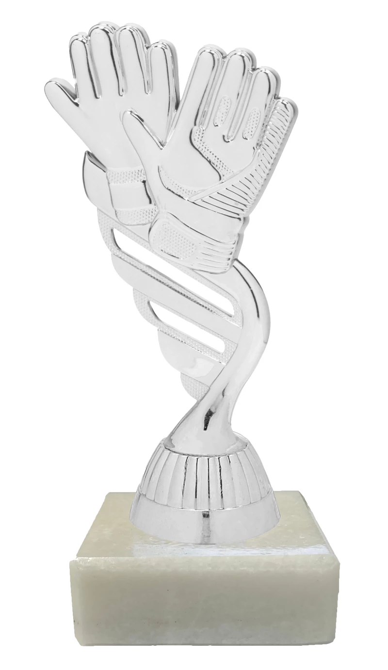 Figur Torwarthandschuhe Altsilber