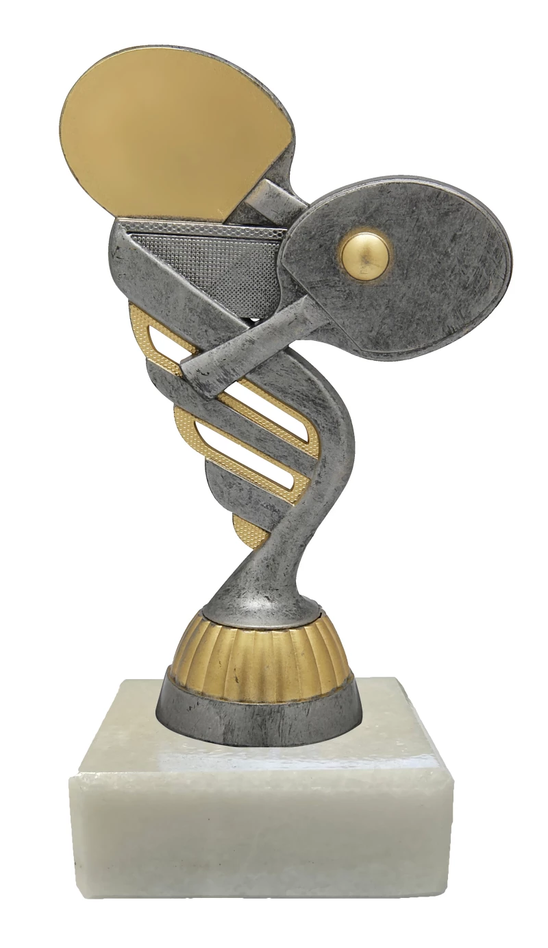 Figur Tischtennis Silber Altsilber