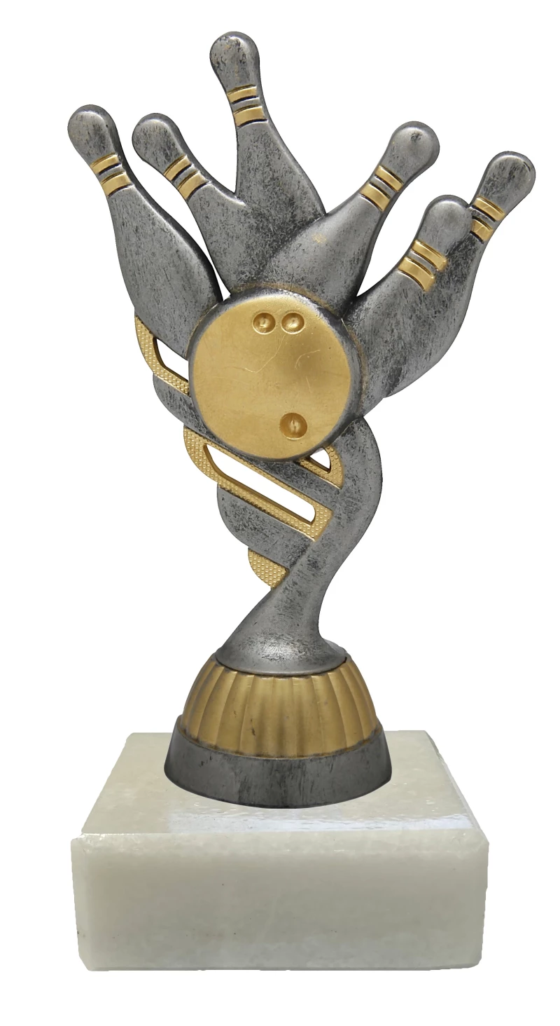 Figur Bowling Altsilber